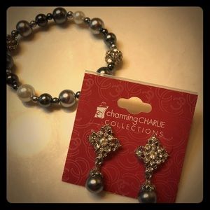 Earrings and bracelet